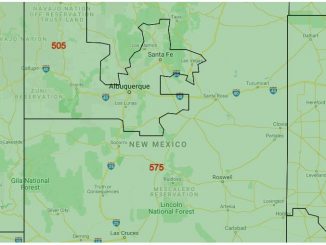 Area Code Map of New Mexico