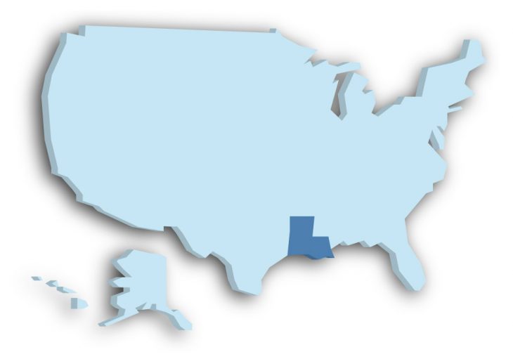 Louisiana Location Map